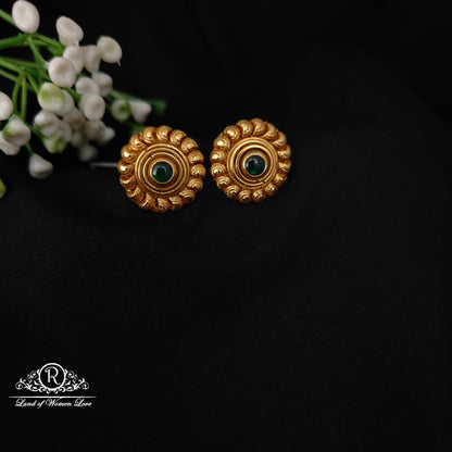 92.5 SILVER GOLD MODEL EARRINGS-RCM1395