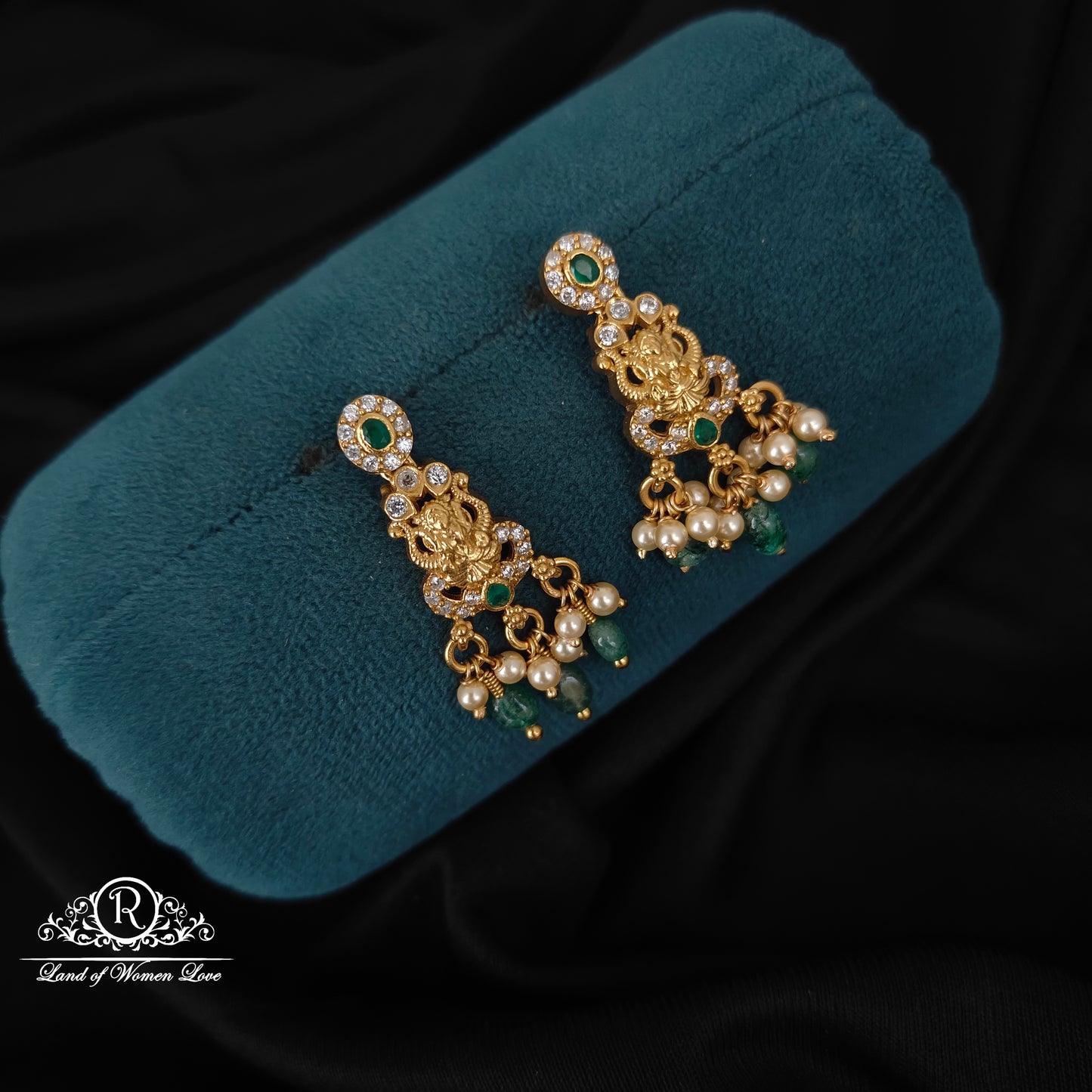 92.5 SILVER LAKSHMI DEVI EARRINGS-RCM1376