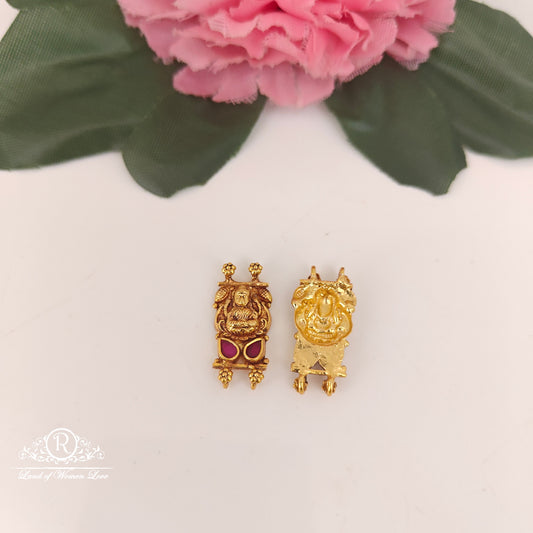 92.5-SILVER LAKSHMI DEVI SIDE LOCKETS -RCZ1055