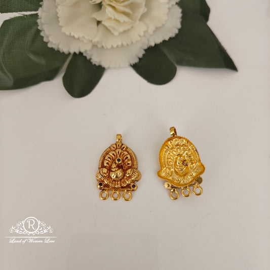 92.5-SILVER PEACOCK DESGIN SIDE LOCKETS -RCZ1034