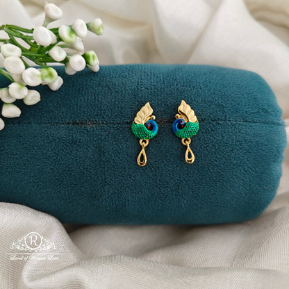 92.5 Ultra premium  peacock design earrings-RCR163