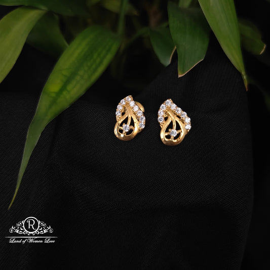 92.5 Silver white stones earrings -RCDS0621