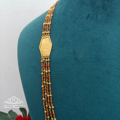 92.5 Silver with gold polish Beads chandraharam -RCK33-1