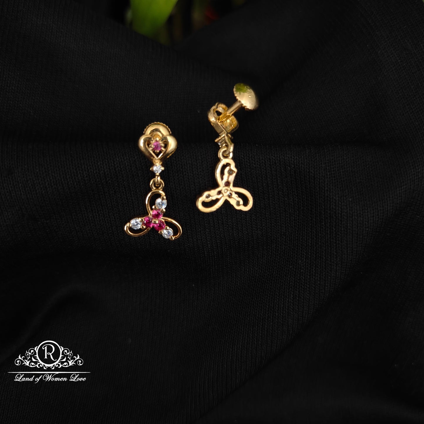 92.5 SILVER STONE EARRINGS-RCHD050