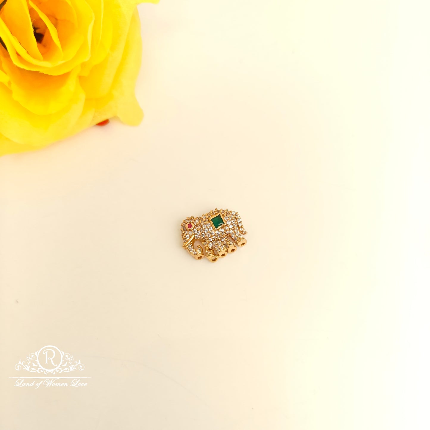 92.5 SILVER ELEPHANT SIDE LOCKET -RCL93