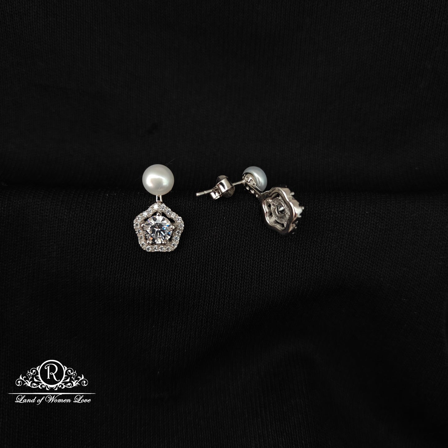 92.5 SILVER PEARL EARRINGS-RCG327