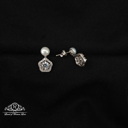 92.5 SILVER PEARL EARRINGS-RCG327