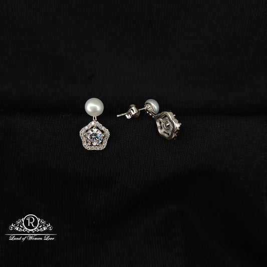 92.5 SILVER PEARL EARRINGS-RCG327