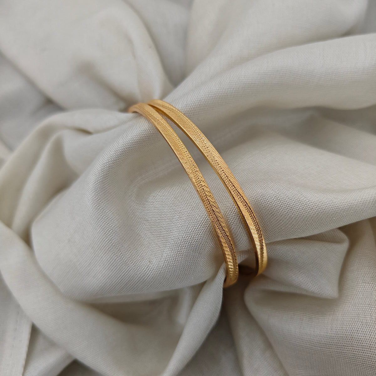 92.5 Silver With Gold Polish Bangles-RCHD0130-1