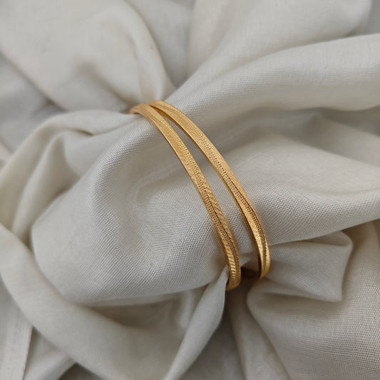 92.5 Silver With Gold Polish Bangles-RCHD0130-1
