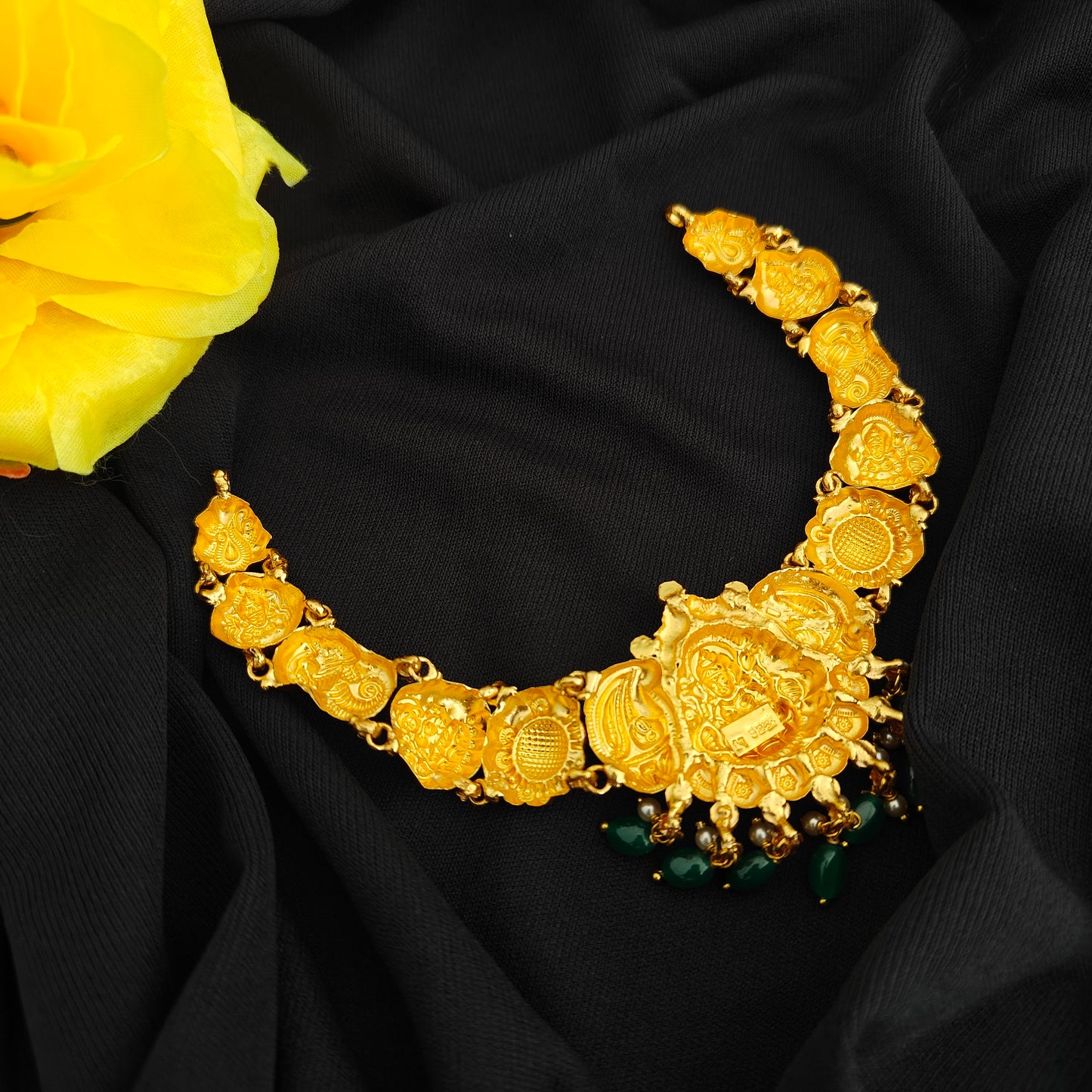 92.5 Silver  lakshmi devi Necklace design-RCV338