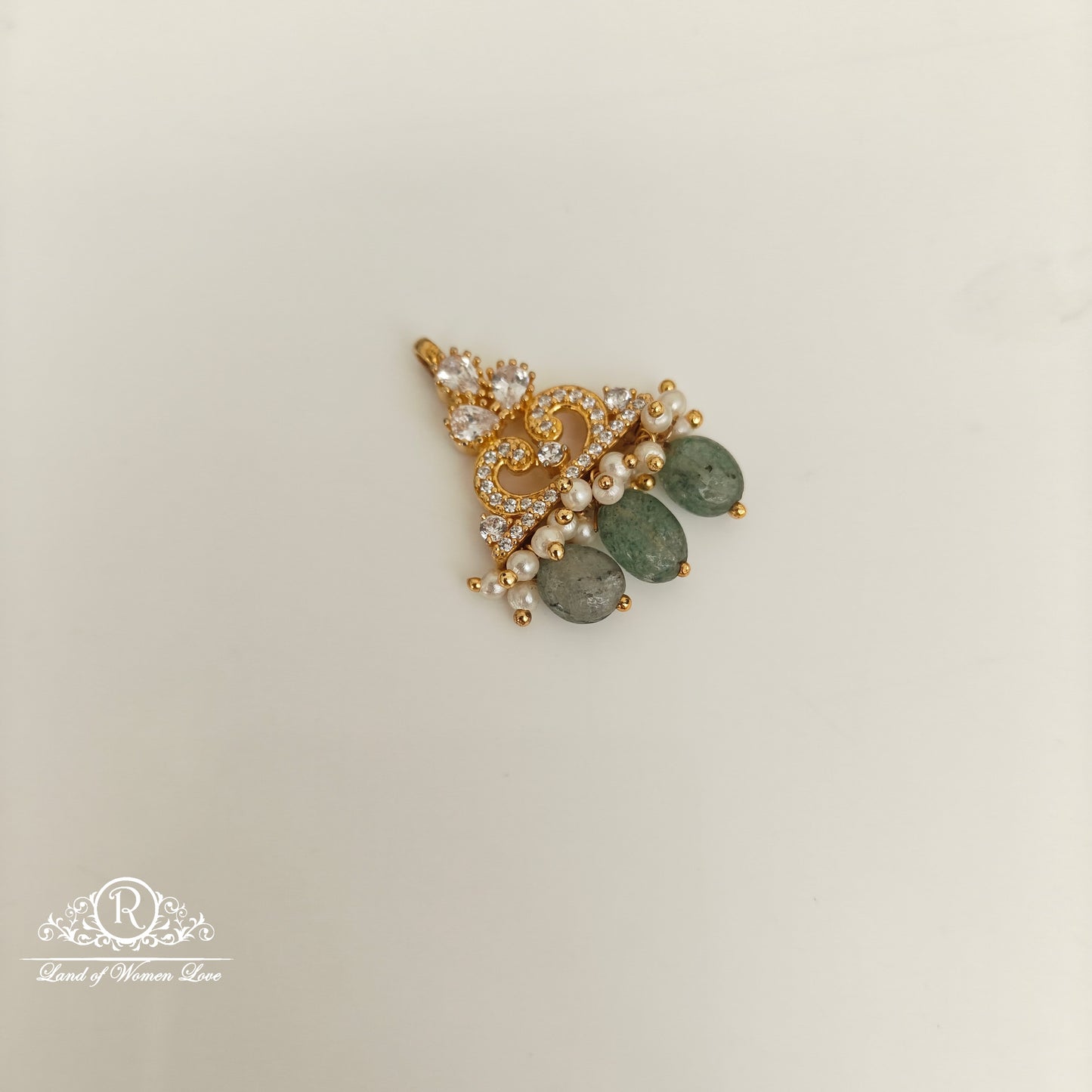 92.5 silver simple and Cute locket with beads hangings-RCD230