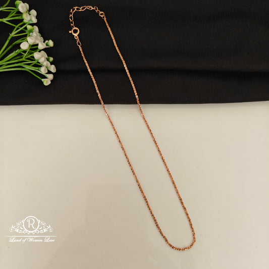 92.5 SILVER ROSE GOLD CHAIN-RCG359-10