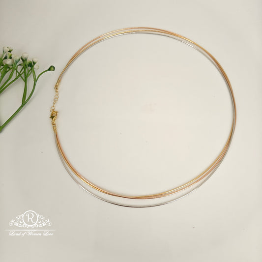 92.5 SILVER THREE TONE HASLI -RCG354