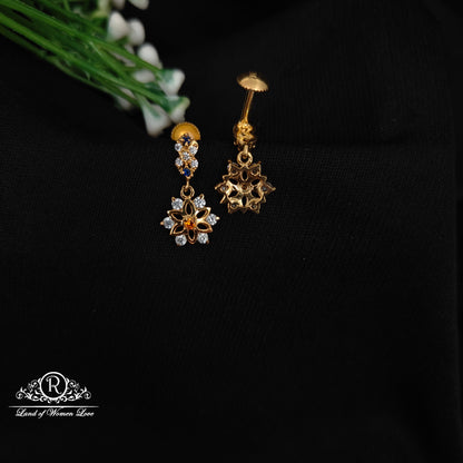 92.5 SILVER STONE EARRINGS-RCHD081