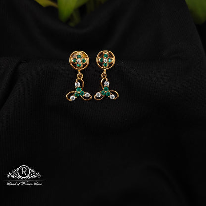 92.5 SILVER STONE EARRINGS-RCHD054