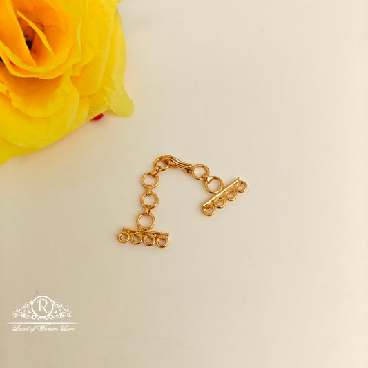 92.5 SILVER ADJUSTABLE BACK CHAIN 4 RINGS CUTS-RCL94