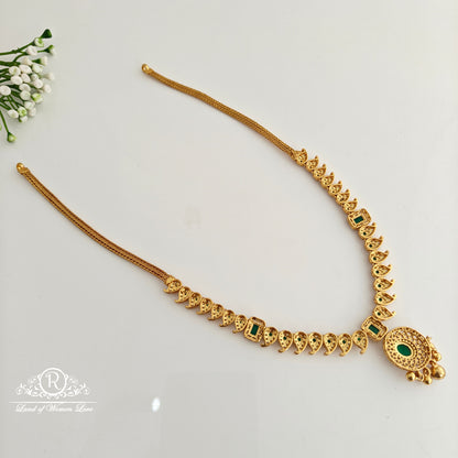 92.5 Silver with gold polish Necklace -RCR332