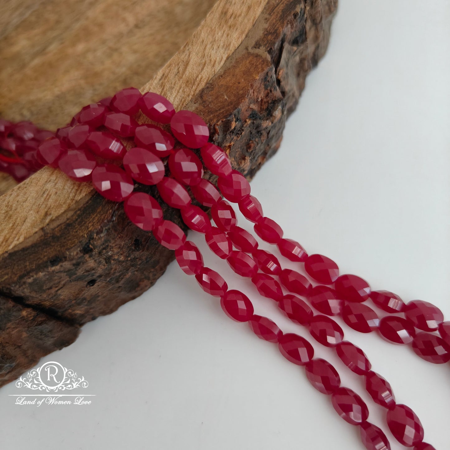 OVAL CUTTING KEMPU BEADS-RCJM151
