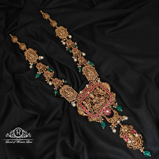 92.5-SILVER 3DDESGIN  LAKSHMI DEVI HARAM-RCAZ03