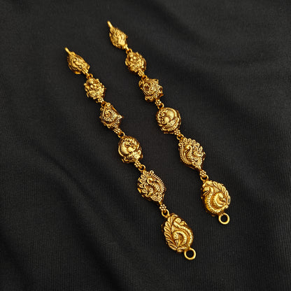 92-5-silver-with-gold-polish -peacock desgin -Side lockets -RCV380