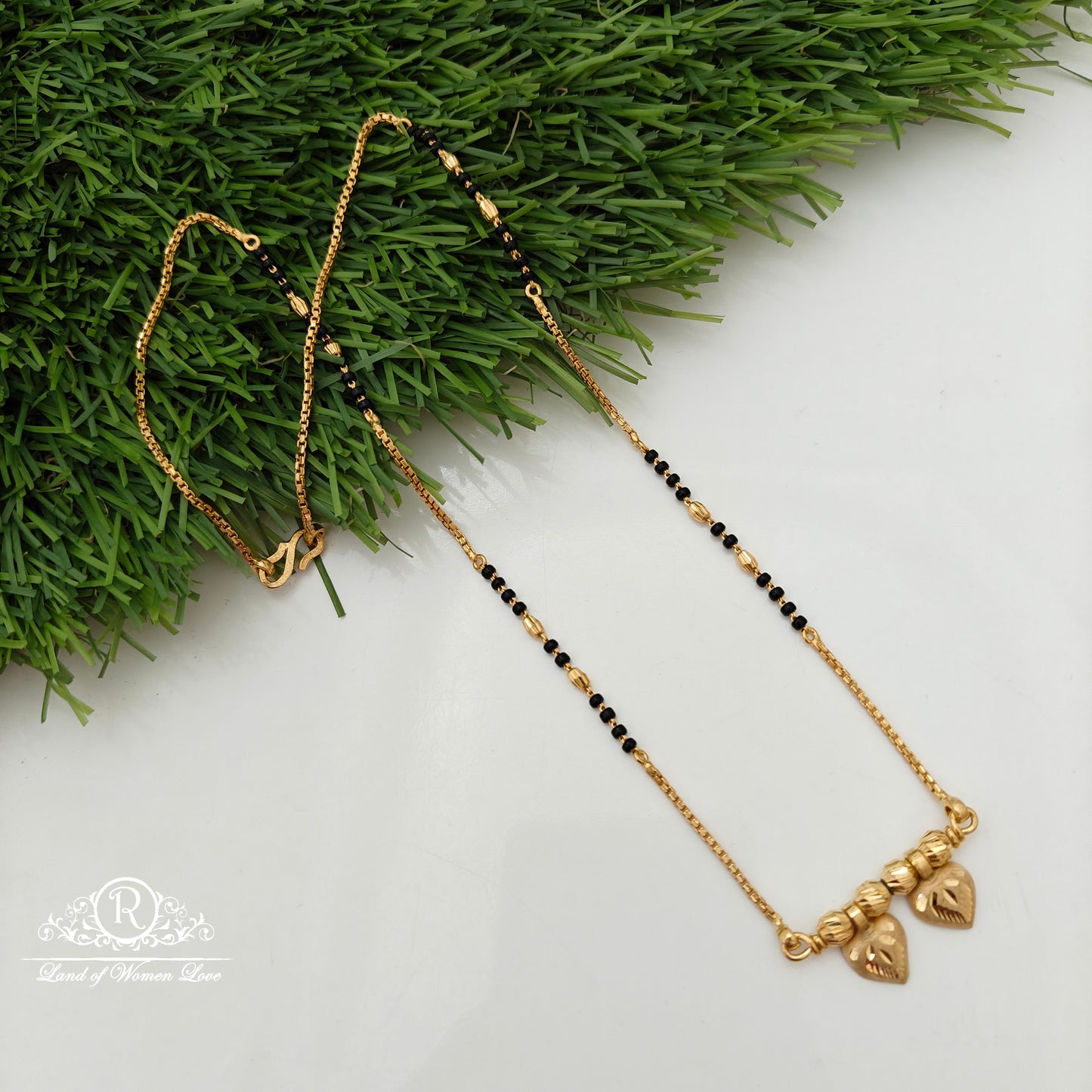 92.5 silver heart symbol design black beads -RCDS0657