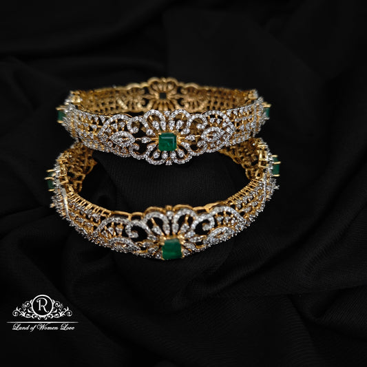 92.5 SILVER DIAMOND FINISHING BANGLES-RCZP01