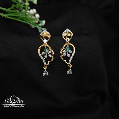 92.5 SILVER STONE EARRINGS-RCHD066