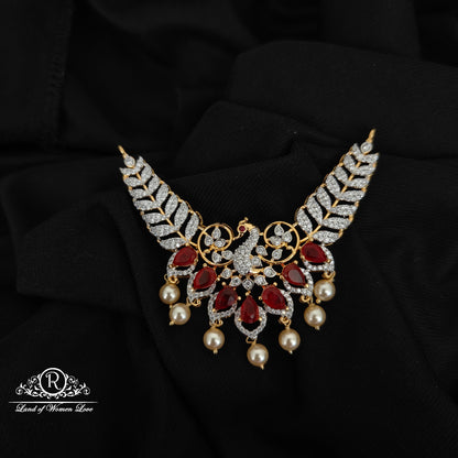 92.5 SILVER DIAMOND FINISHING MALA LOCKET-RCM1460