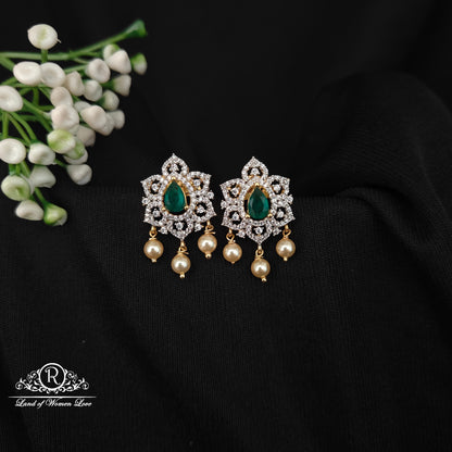 92.5 SILVER DIAMOND FINISHING EARRINGS-RCM1405