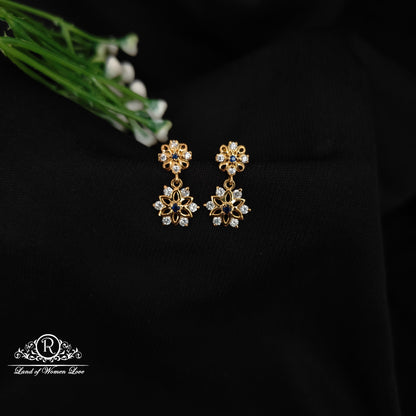 92.5 SILVER STONE EARRINGS-RCHD082
