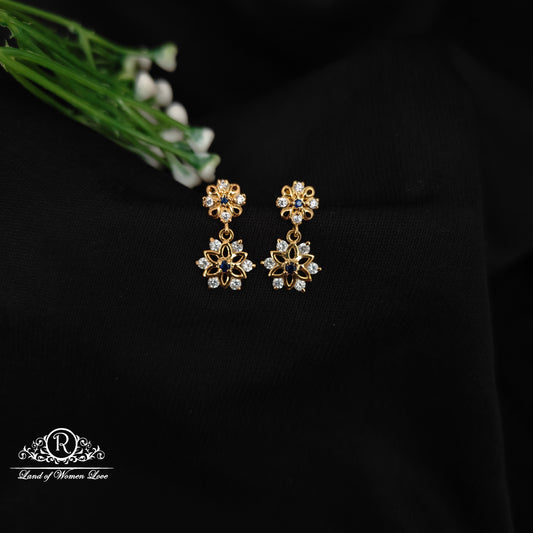 92.5 SILVER STONE EARRINGS-RCHD082