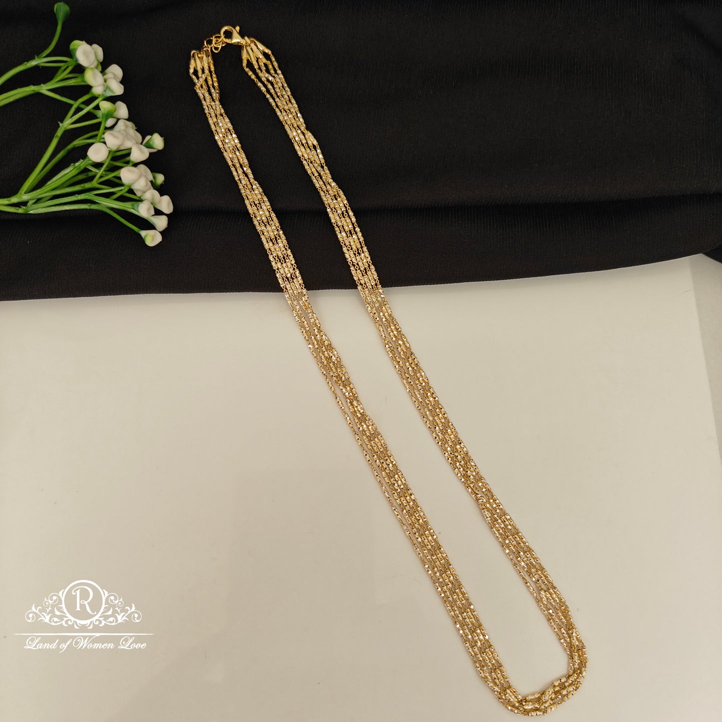 92.5 SILVER GOLD POLISH CHAIN-RCG359-13