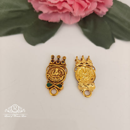 92.5-SILVER LAKSHMI DEVI SIDE LOCKETS -RCZ1045