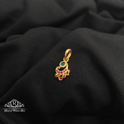 92.5 Silver flower design with gold polish locket-RCR260