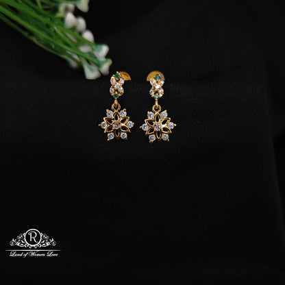 92.5 SILVER STONE EARRINGS-RCHD088