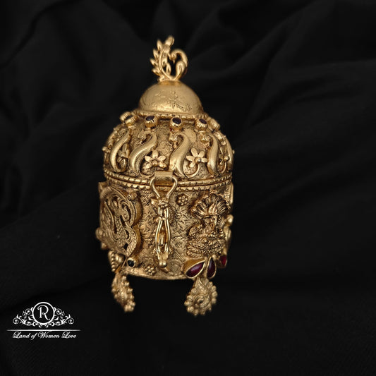 SILVER WITH GOLD POLISH KUMKUM BHARANI -RCRS119