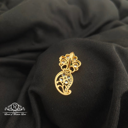 92.5 Silver with gold polish pendant -RCR228