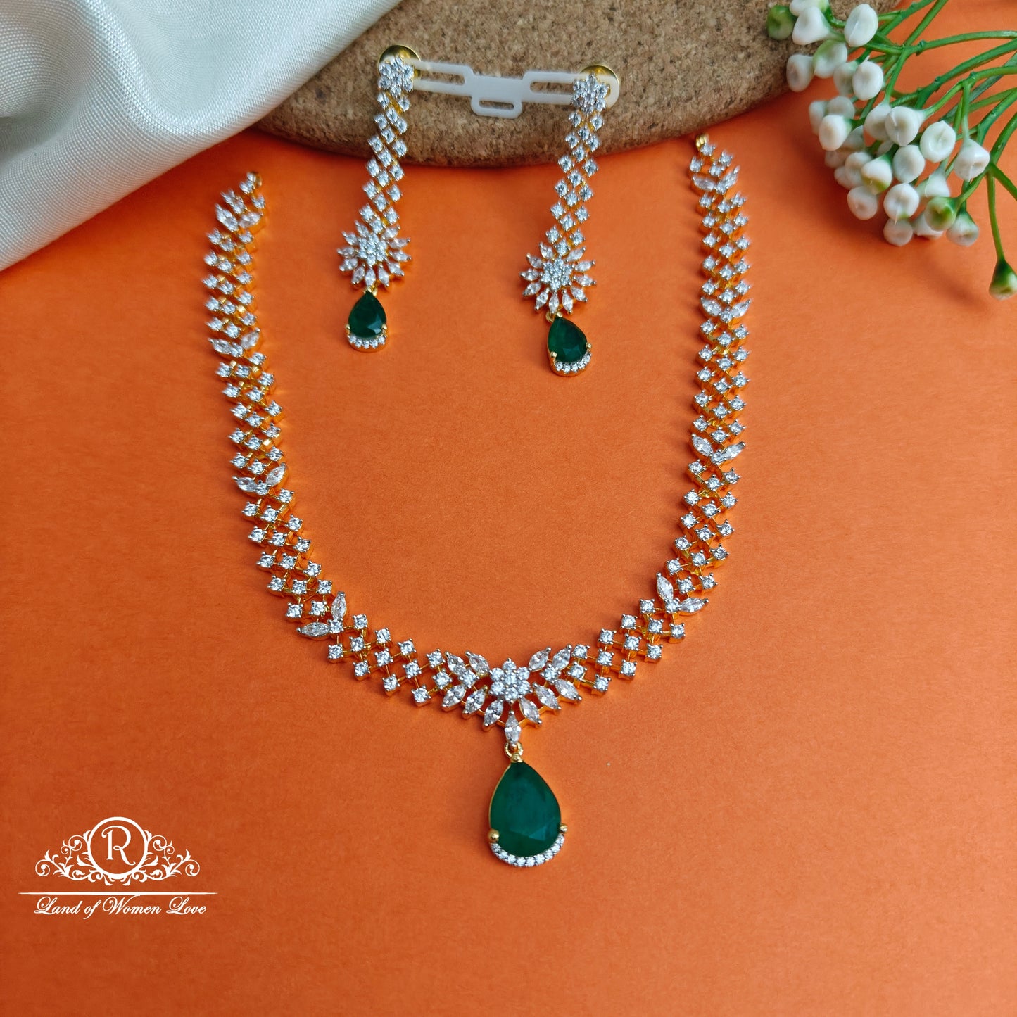 92.5 Silver Diamond Finishing Pendant-RCCP471