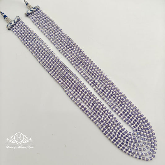 Lavender colour beads potha mala-RCJM275