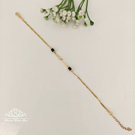 92.5 SILVER ROSE GOLD POLISH BRACELET-RCRB57