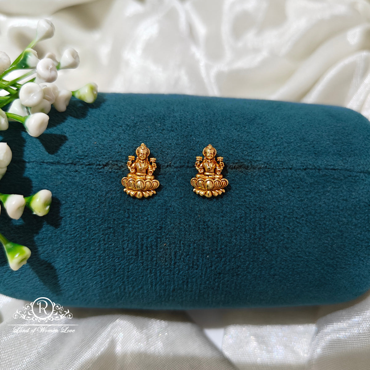 92.5 Silver lakshmidevi  design Earrings -RCR186
