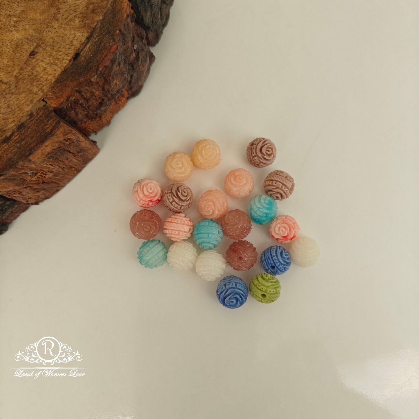 ROSE DESIGN BEADS-RCJM239