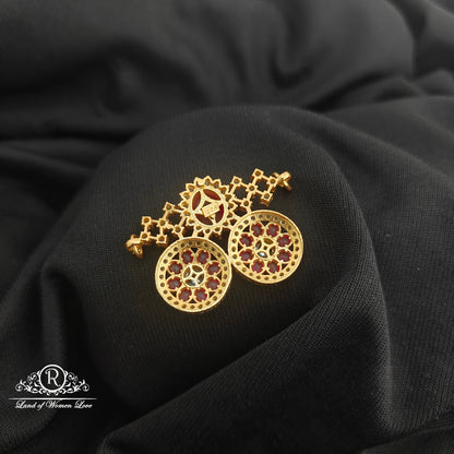 92.5 Silver with gold polish Mala locket -RCR225
