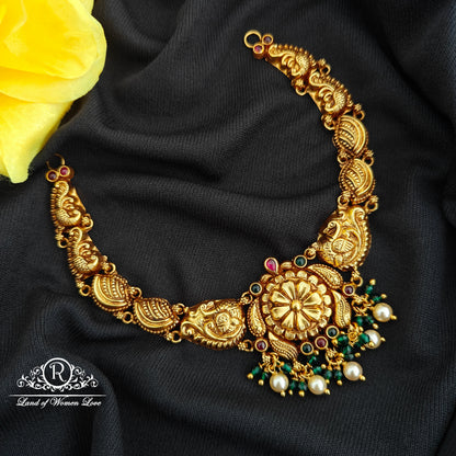 92.5 Silver Peacock Necklace design-RCV342