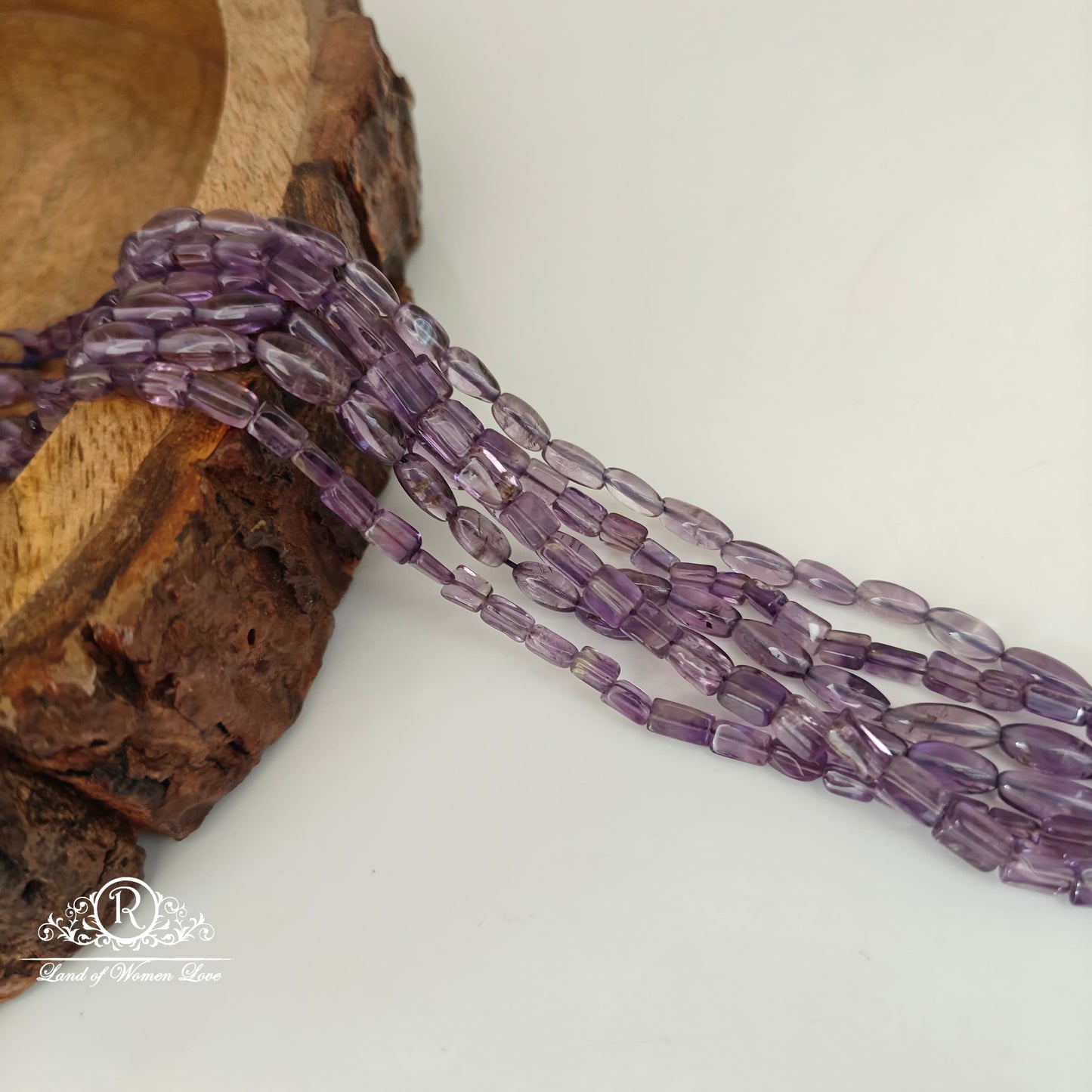 REAL AMETHYST BOX BEADS-RCJM167