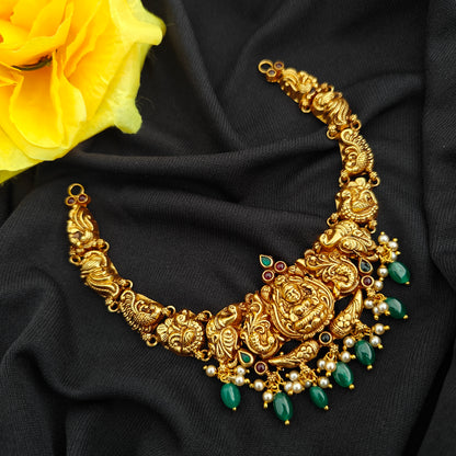 92.5 Silver  lakshmi devi Necklace design-RCV344