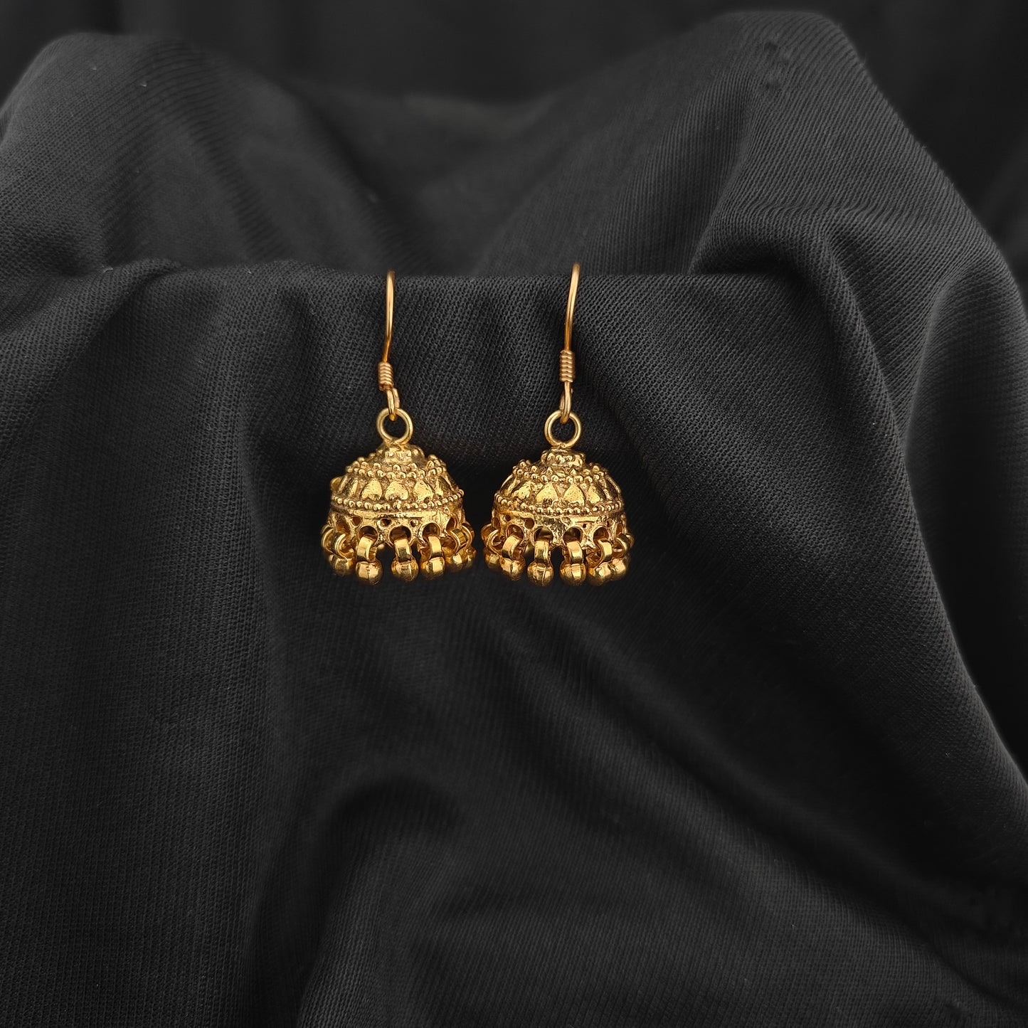 92.5 Silver with gold polish earrings -RCH366-1
