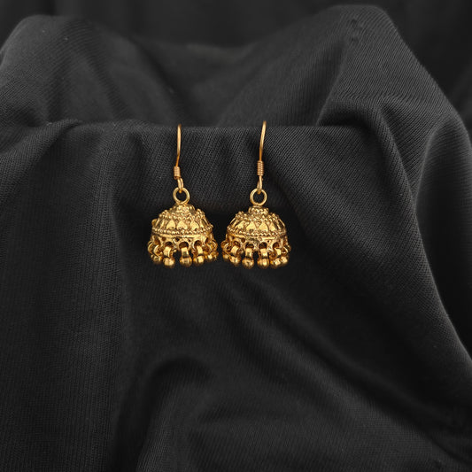 92.5 Silver with gold polish earrings -RCH366-1