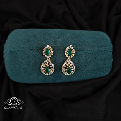 92.5 SILVER DIAMOND FINISHING EARRINGS-RCM1480